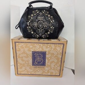 Brighton Black Bag with Silver Rhinestone Embellishments Limited Edition